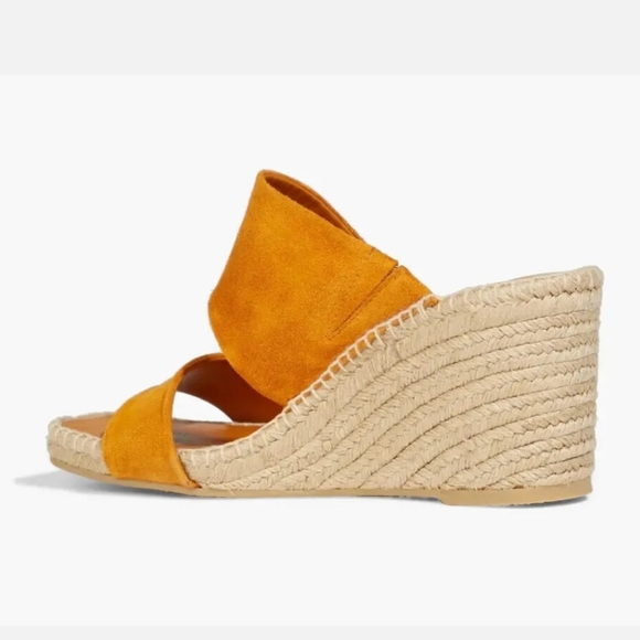 Vince NWT Garlin Suede espadrille wedge sandals jute heel with open square toe. - Picture 3 of 11